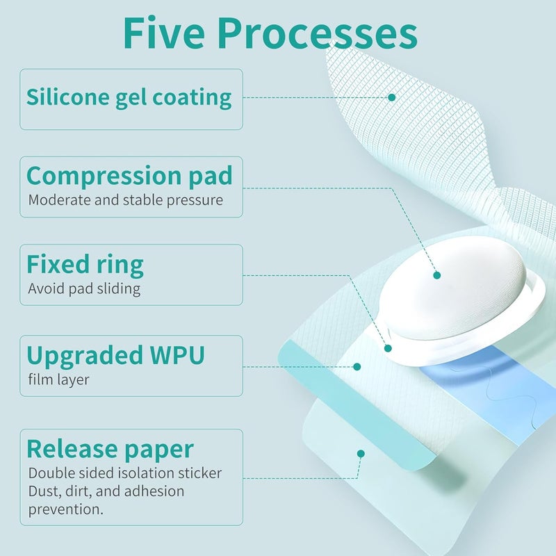 lefeke Baby Belly Navel Patches, Belly Button Shaper with Cotton Pads, Waterproof Umbilical Patch, Infant Essentials Must Haves (14PCS 10 * 10CM) - Image 3